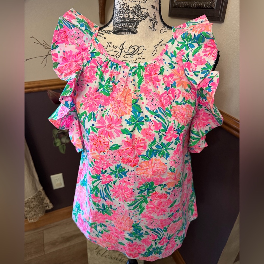Lilly Pulitzer Marlee Ruffle Top - Picture 4 of 8